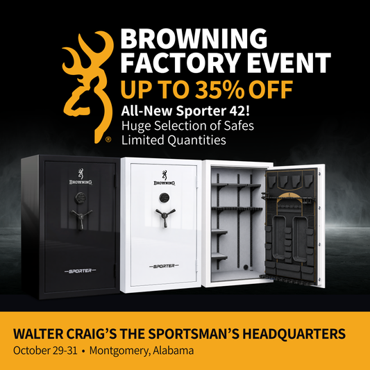 Walter Craig's The Sportmans Headquarters Browning Safes Factory Sales Event