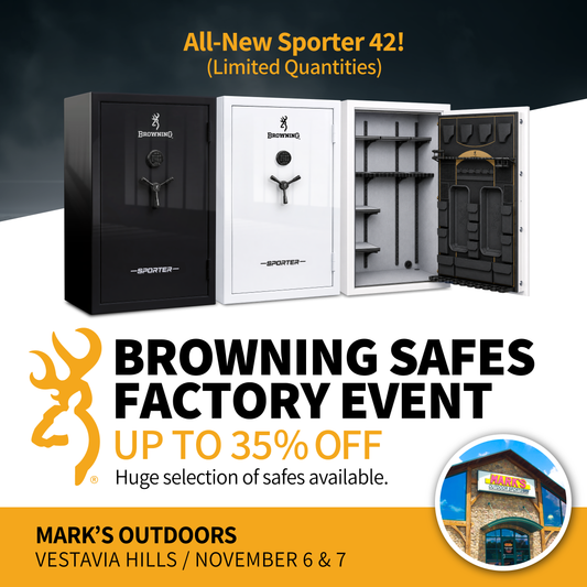 Mark's Outdoors Browning Safes Factory Event Sale