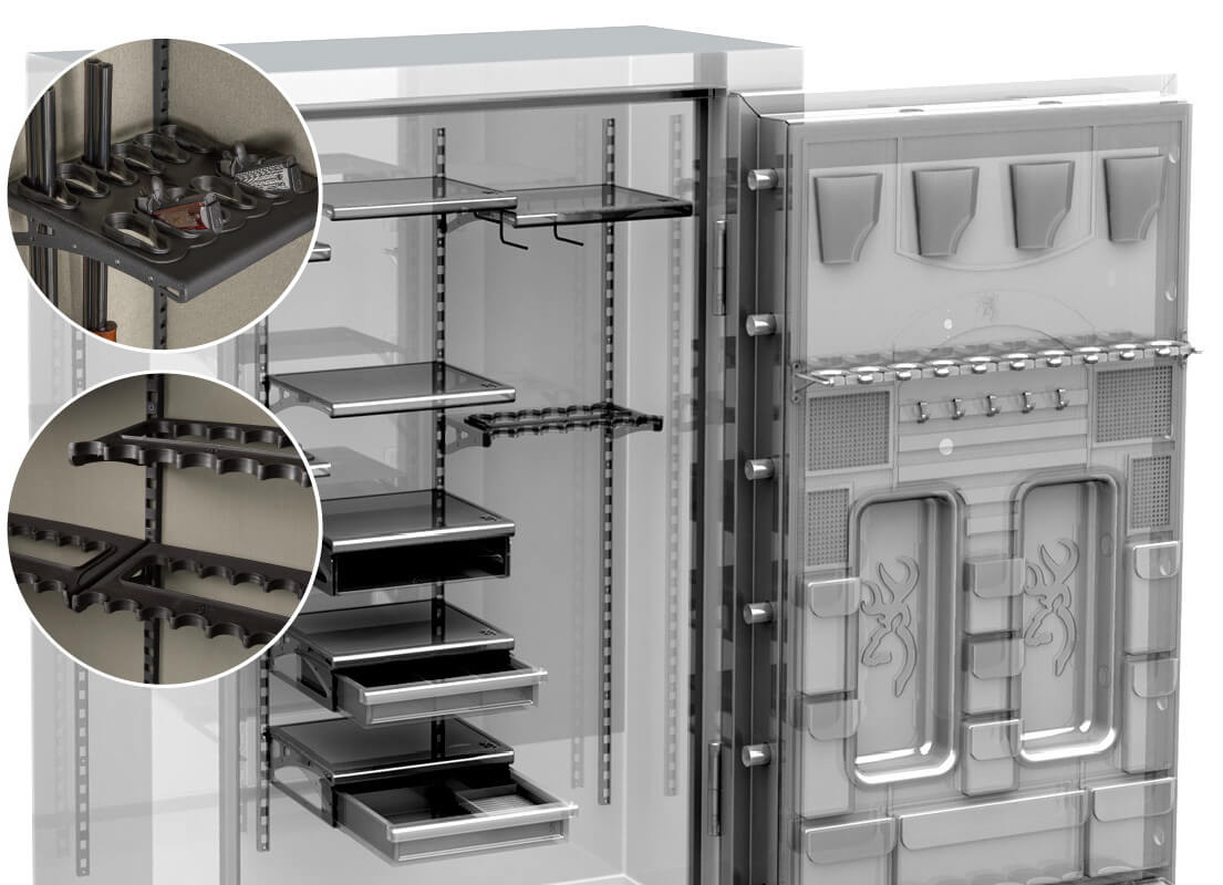 Browning customizable safe interior